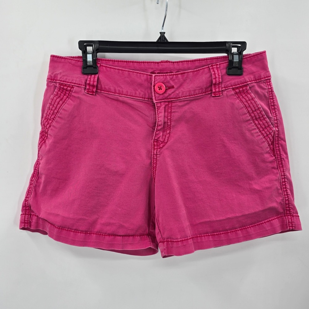Maurices Pink Chino Shorts Womens Size 9/10 Cotton Stretch Casual Summer Pink